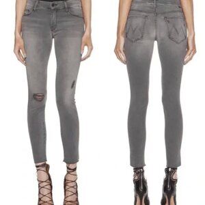 MOTHER the Looker Ankle Fray Skinny Jeans in Last Chance Saloon - Size 25
